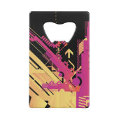 技術的なハーフトーンの背景7 クレジットカード栓抜き (裏面)