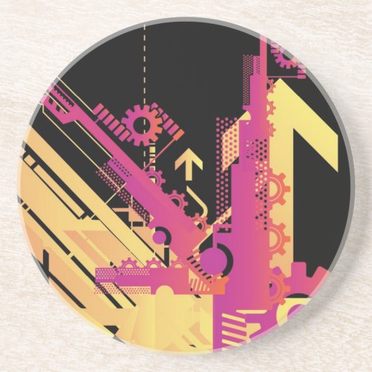 技術的なハーフトーンの背景7 コースター (正面)