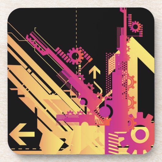 技術的なハーフトーンの背景7 コースター (正面)