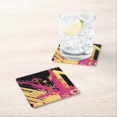 技術的なハーフトーンの背景7 スクエアペーパーコースター (インサイチュ)