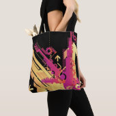 技術的なハーフトーンの背景7 トートバッグ (クローズアップ)