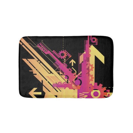 技術的なハーフトーンの背景7 バスマット (正面)