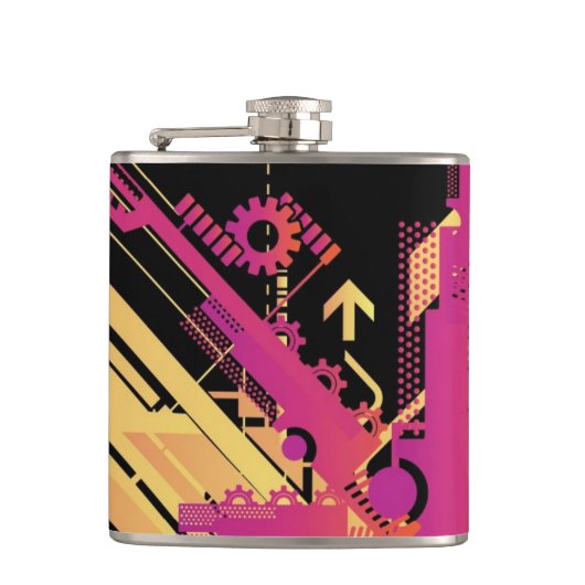 技術的なハーフトーンの背景7 フラスク (正面)