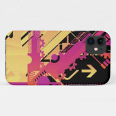 技術的なハーフトーンの背景7 Case-Mate iPhoneケース (裏面(横))