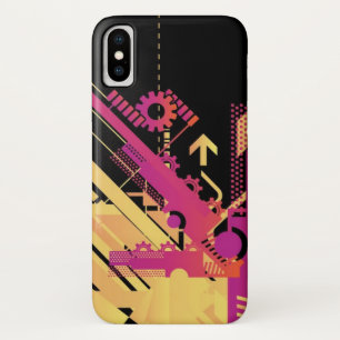 技術的なハーフトーンの背景7 iPhone X ケース