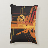 技術的なハーフトーンの背景 アクセントクッション (裏面(縦))