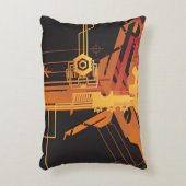 技術的なハーフトーンの背景 アクセントクッション (正面(垂直))