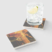 技術的なハーフトーンの背景 ストーンコースター (横)