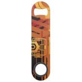 技術的なハーフトーンの背景 スピード栓抜き (裏面)