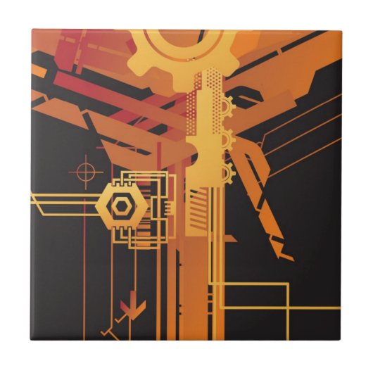 技術的なハーフトーンの背景 タイル (正面)