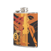 技術的なハーフトーンの背景 フラスク (左)