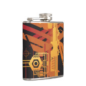 技術的なハーフトーンの背景 フラスク (右)