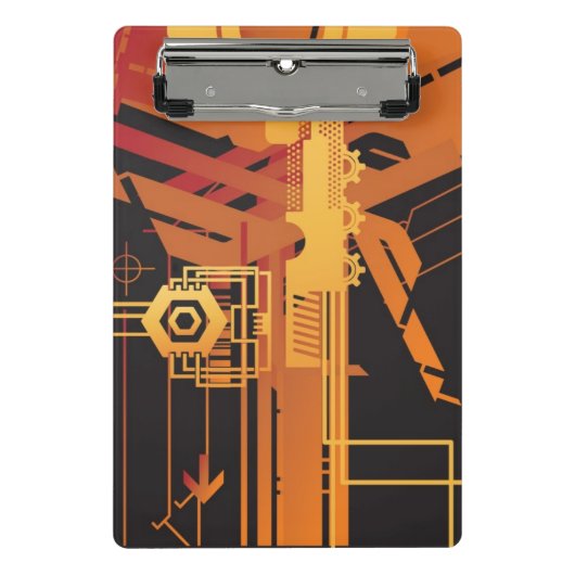 技術的なハーフトーンの背景 ミニクリップボード (正面)