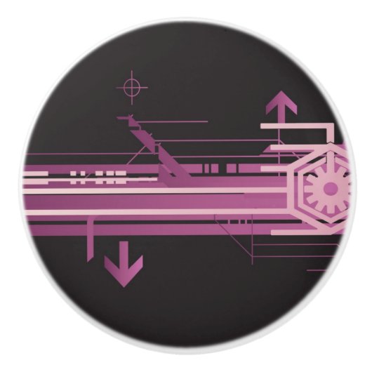 技術的なハーフトーンパターン セラミックノブ (正面)