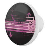 技術的なハーフトーンパターン セラミックノブ (右)