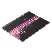 技術的なハーフトーンパターン ノートブック (左側)