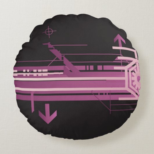 技術的なハーフトーンパターン ラウンドクッション (正面)