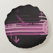 技術的なハーフトーンパターン ラウンドクッション (裏面)