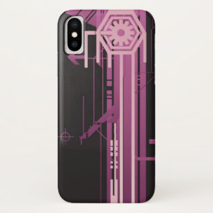 技術的なハーフトーンパターン iPhone X ケース
