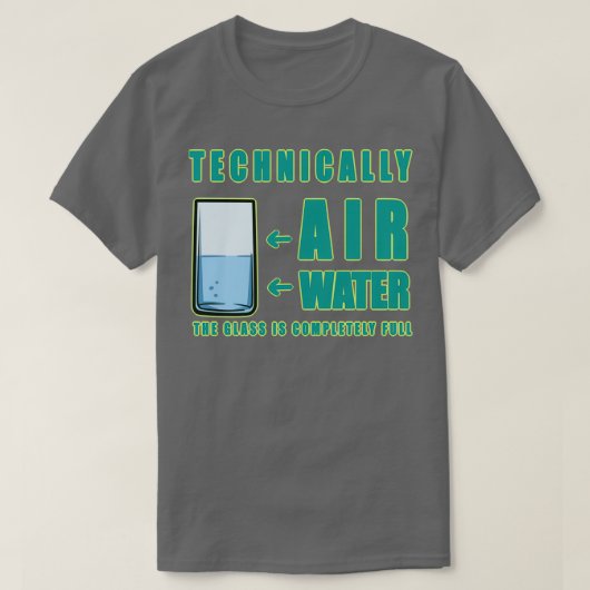 技術的な空気と水 Tシャツ (デザイン正面)