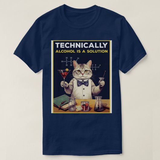 技術的にはアルコールは解決策である Tシャツ (デザイン正面)