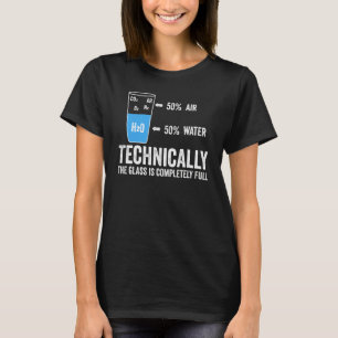 技術的にはガラスは完全に科学Sである Tシャツ