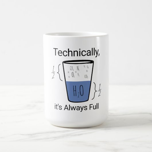 技術的には、常に満杯だ コーヒーマグカップ (中央)