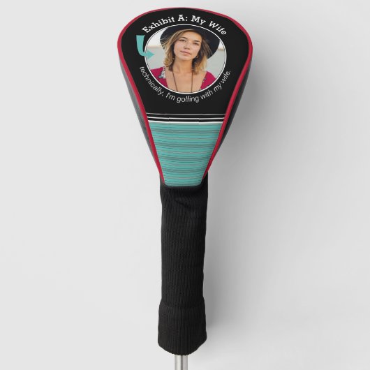 技術的には、私は妻とゴルフをする ゴルフヘッドカバー (正面)