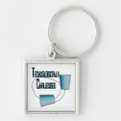 技術的に問題のある四角いユーモアのキーチェーン キーホルダー (正面)