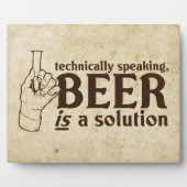 技術的に話は、ビールは解決策である フォトプラーク (正面)