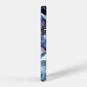 技術系の三角の結晶の背景。 iPhoneケース (右側面)