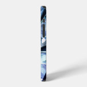 技術系の三角の結晶の背景。 iPhoneケース (左側面)