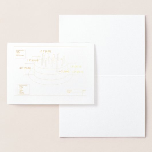 技術者お誕生日ケーキ計画 箔カード (ディスプレー)