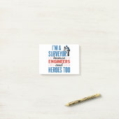 技術者にもヒーローが必要なので、私は測量士です ポストイット (デスク上)