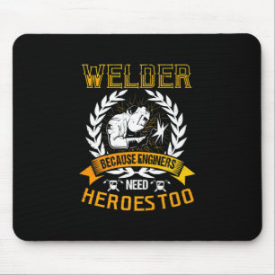 技術者にもヒーローが必要な溶接 ウェルダー マウスパッド