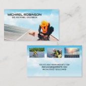 技術者による屋根太陽のへの取り付けパネル 名刺 (正面/裏面)