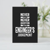 技術者の判断に疑いを持たない 出欠カード (スタンド正面)