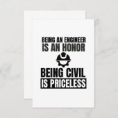 技術者は、市民としての名誉は価値である サンキューカード (正面/裏面)