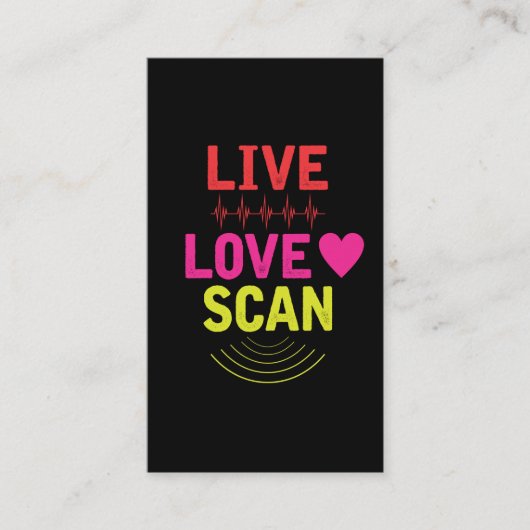 技術者医療ナースの超音波 名刺 (正面)