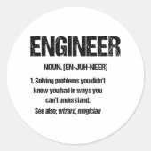 技術者名詞おもしろいエンジニアリング引用文卒業 ラウンドシール (正面)