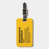 技術者旅行ラベル – 航空宇宙定義 ラゲッジタグ (正面縦)