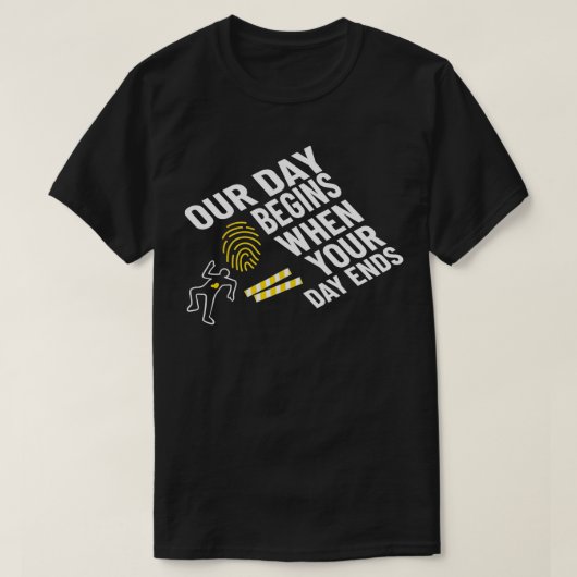 技術者犯罪現場調査員 Tシャツ (デザイン正面)