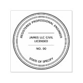 技術者登録プロフェッショナル州なし セルフインキングスタンプ (デザイン)