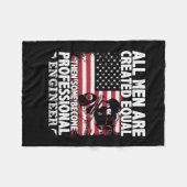 技術者美術何人かの男性がプロフェッショナル技術者になる フリースブランケット (正面(横))