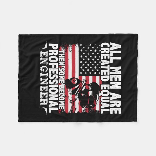 技術者美術何人かの男性がプロフェッショナル技術者になる フリースブランケット (正面(横))