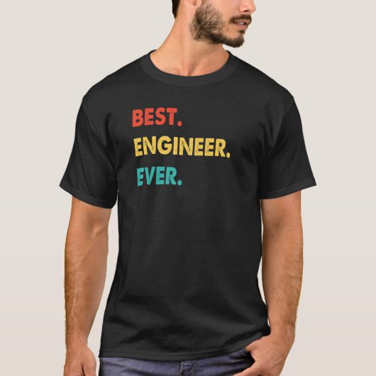 技術者職業レトロ最高のエンジニアエバー Tシャツ (正面)