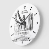 技術者規則 ラージ壁時計 (傾斜)