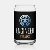 技術者設立、エンジニアリング卒業カスタム ガラス缶 (正面)