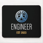 技術者設立、エンジニアリング卒業カスタム マウスパッド (正面)
