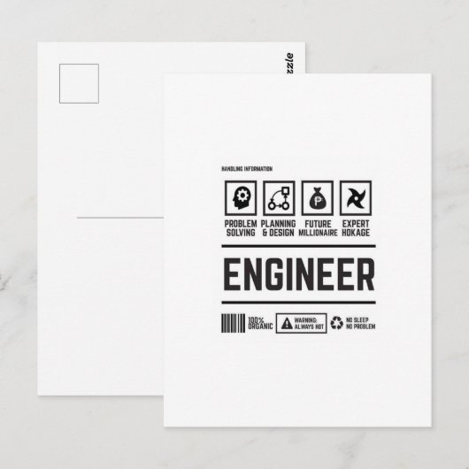 技術者 ポストカード (正面/裏面)